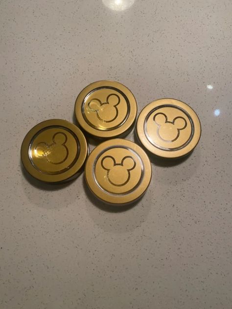 Tap into the Magic with MagicBand Scanner Inspired Coasters - Decor - Disney Coasters, Mickey Kitchen, Mickey Balloons, 3d Printing Diy, Movie Moments, Magic Bands, Orange Bird, Gold Vinyl, Disney Home