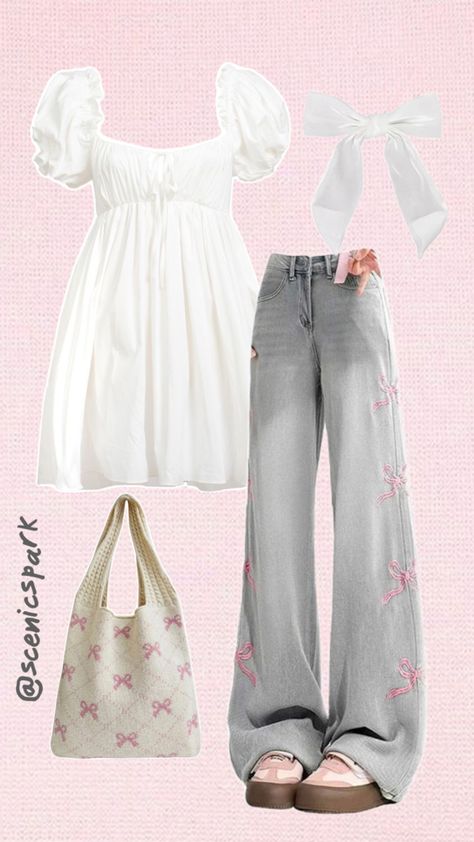 #ootd #outfitinspo #sawako #shoujo Everyday Fashion Outfits, Kawaii Fashion Outfits, Really Cute Outfits, Girly Outfits, Kawaii Fashion, Japanese Fashion, Cute Casual Outfits, Cute Fashion, Look Fashion