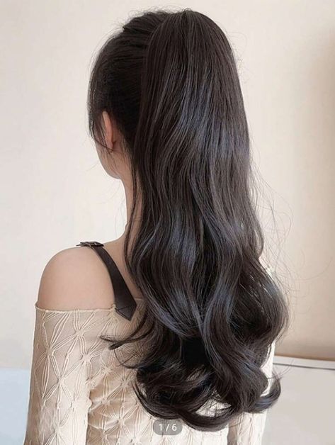 Styled Ponytail Long Hair, Cute Ponytail Hairstyles For Long Hair, Ponytail Hairstyles Black, Hair Styles For Long Hair Ponytail, Pony Hairstyles For Long Hair, Ponytail Hairstyles Black Hair, Black Hair In A Ponytail, Black High Ponytail, Long Hairstyles Ponytail