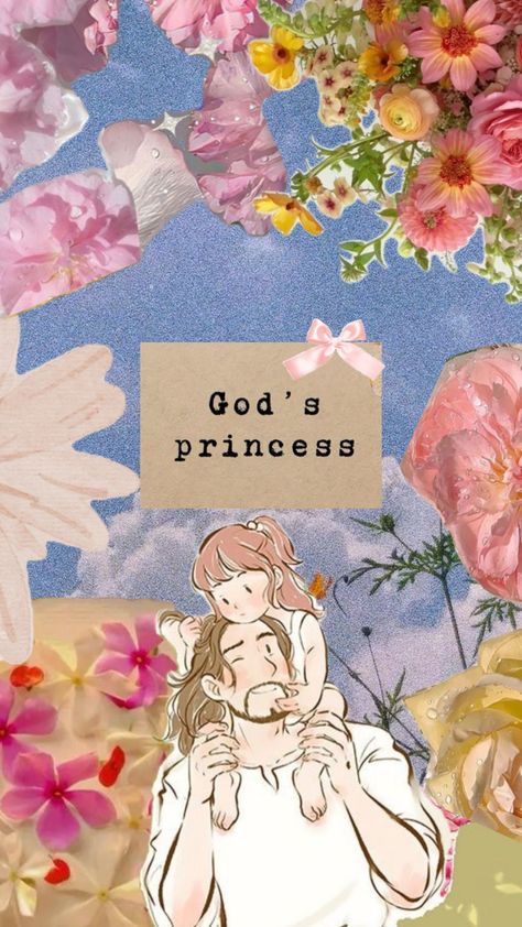 Princess Wallpaper Iphone, Faith Collage, Kids Faith, Christian Illustration, Gods Princess, Wallpaper Bible, Princess Wallpaper, Bible Quotes Wallpaper, Christian Bible Study