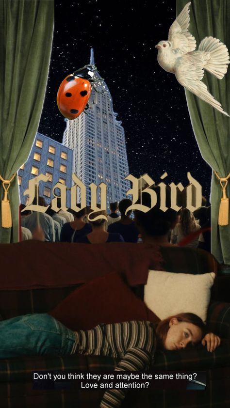 #ladybird #movies #wallpaper #vibes Ladybird Movie, Movies Wallpaper, Wallpaper Vibes, Favorite Movie Quotes, Bird Wallpaper, Lady Bird, Film Aesthetic, Movie Quotes, Favorite Movies