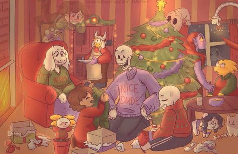 Undertale Christmas. Christmas Undertale, Undertale Christmas, Christmas Profile Pictures, Christmas Wallpaper Aesthetic, Baby Groot, Undertale Drawings, Undertale Art, Undertale Fanart, Undertale Comic