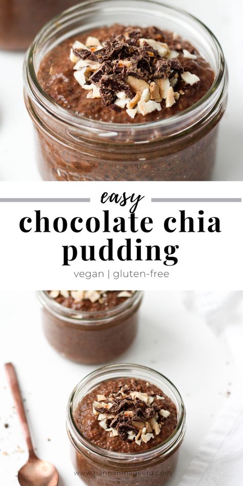 Plantbased Mealprep, Chai Pudding, Chia Pudding Vegan, Chocolate Chia Pudding Recipes, Decadent Breakfast, Chia Pudding Recipes Healthy, Clean Desserts, Chocolate Chia Seed Pudding, Easy Breakfasts