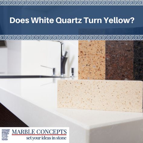 Does White Quartz Turn Yellow? - Marble Concepts Remove Yellow Stains, Yellow Marble, Yellow Quartz, Food Candles, White Quartz Countertop, Cultured Marble, White Quartz, Shades Of Orange, Quartz Countertops