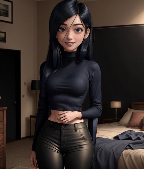 Incredibles Art, Goth Disney Princesses, Goth Disney, Mavis Dracula, Violet Parr, Female Cartoon Characters, Female Cartoon, Cartoon Character Pictures, Fantasy Comics