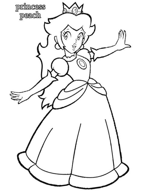 Disney Printable Coloring Pages, Princess Coloring Pages For Kids, Coloring Pages Pokemon, Super Mario Coloring, Easy Coloring Pages For Kids, Mario Coloring, Coloring Pages Disney, Super Mario Coloring Pages, Pikachu Coloring Page