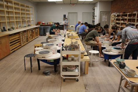 Workshop Pottery, Community Project Ideas, Clay Date, Professional Development Activities, Garage Workshop Layout, Workshop Layout, Potters House, Workshop Studio, Group Home