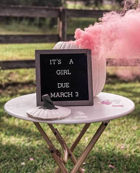 Smokey Pumpkin Gender Reveal, Fog Machine Gender Reveal, Halloween Gender Reveal Photoshoot, Boo Baby Gender Reveal, Witchy Gender Reveal, September Gender Reveal Ideas, Spooky Gender Reveal Ideas, Fall Themed Gender Reveal Party Ideas, October Gender Reveal Ideas