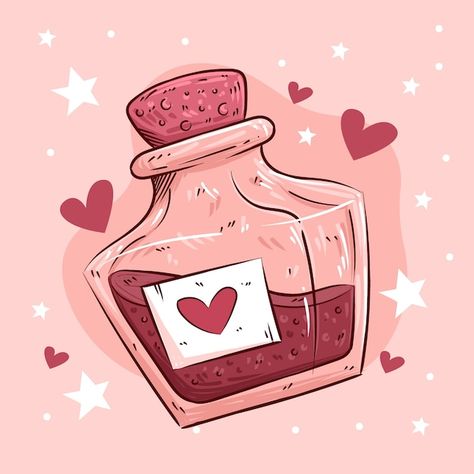 Valentine Drawing, Valentine Doodle, Valentines Wallpaper Iphone, Valentine Poster, Valentines Illustration, Aphmau Fan Art, Cute Valentines, Valentines Wallpaper, Love Potion