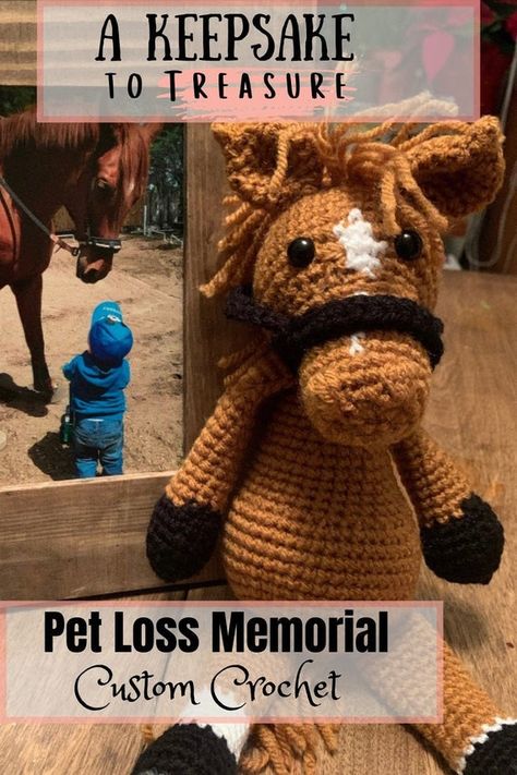 Crochet Horses, Horse Memory, Pet Bereavement Gifts, Crochet Pet, Dog Sympathy Gifts, Horse Memorial, Dog Remembrance, Pet Bereavement, Crochet Horse