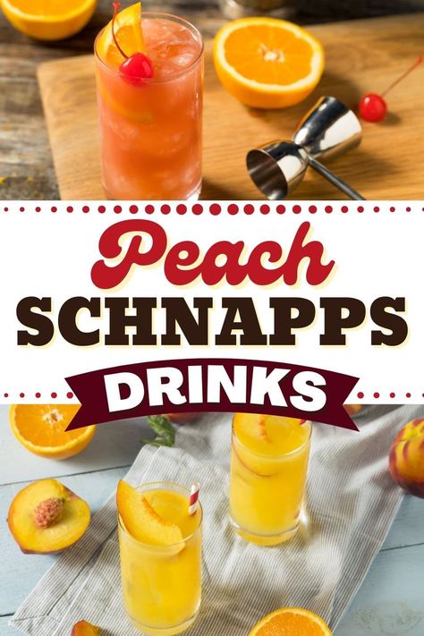 Peach Schnapps Recipes, Schnapps Recipes, Peach Vodka Drinks, Schnapps Drinks, Peach Schnapps Drinks, Drinks With Grenadine, Green Apple Vodka, Peach Martini, Peach Daiquiri