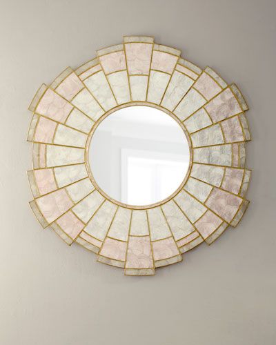 New Traditional Decor, Clocks Art, Someone Great, Weird Furniture, Ashley Smith, Mirrors Wall Decor, Art Deco Bedroom, Capiz Shell, Future Room