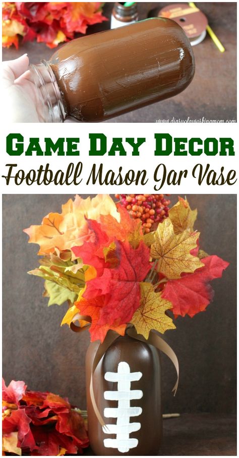 Football Home Decor Ideas, Football Themed Thanksgiving, Game Day Decor, Football Porch Decor, Football Mantle Decor, Diy Outdoor Football Decor, Football Home Decor Diy, Football Theme Centerpieces, Football Diy Decor