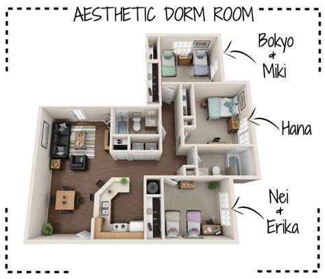 Roommate Room Ideas, Roommates Aesthetic, Dotted Arrow, Roommate Rooms, Curved Arrow, Long Time Friends, Outfit Maker, Outfit Shoplook, Room Aesthetic