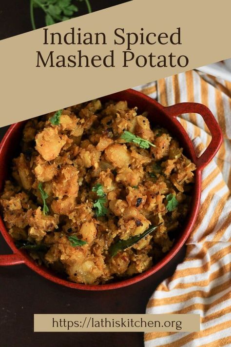 Potato Podimas/ Indian spiced mashed potato - Lathiskitchen Easy Vegetable Recipes, Roasted Baby Potatoes, Sides Dishes, Garlic Roasted Potatoes, How To Make Potatoes, Easy Vegetable, Best Vegetarian Recipes, How To Cook Potatoes, Mashed Potato