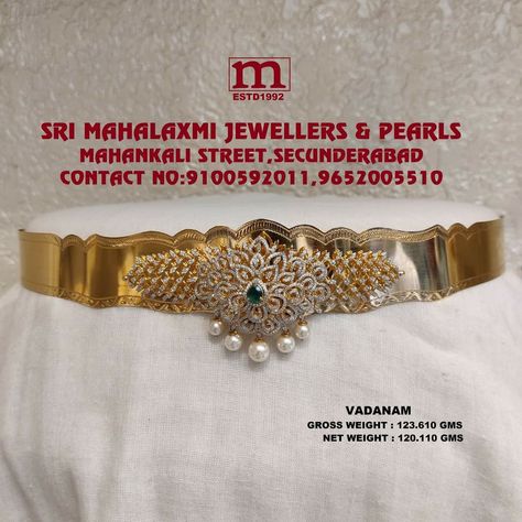 Detachable Vaddanam Designs, Diamond Vaddanam Design With Price, Detachable Vaddanam, Gold Vaddanam With Grams, Vaddanam With Detachable Locket, Diamond Vaddanam Design, Vadanam Designs Gold, Vaddanam Designs, Wedding Jewellery Designs