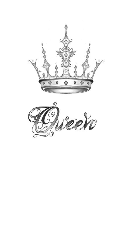 Heart With Crown Tattoo Ideas, Crown Design Tattoo, Crown Art Drawing, Queen Crown Tattoo Design, Diamond Crown Tattoo, Tiara Tattoo, Queen Tattoo Designs, Crown Tattoos For Women, King Queen Tattoo