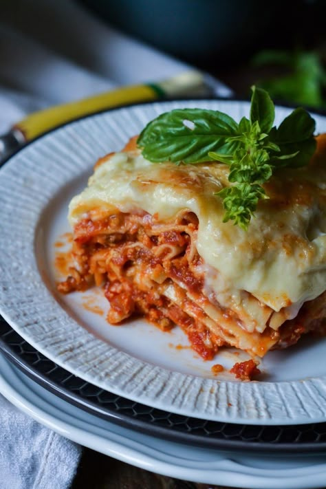 Christina macht was: Klassische Lasagne (Vegetarisch) Lasange Recipe Vegetarian, Quick Lasagna Recipe, Easy Cheese Lasagna Recipe, Ground Beef Lasagna Recipe, Cottage Cheese Lasagna Recipe, Easy Lasagna Recipe With Ricotta, Cheese Lasagna Recipe, Veggie Lasagne, Beef Lasagna Recipe