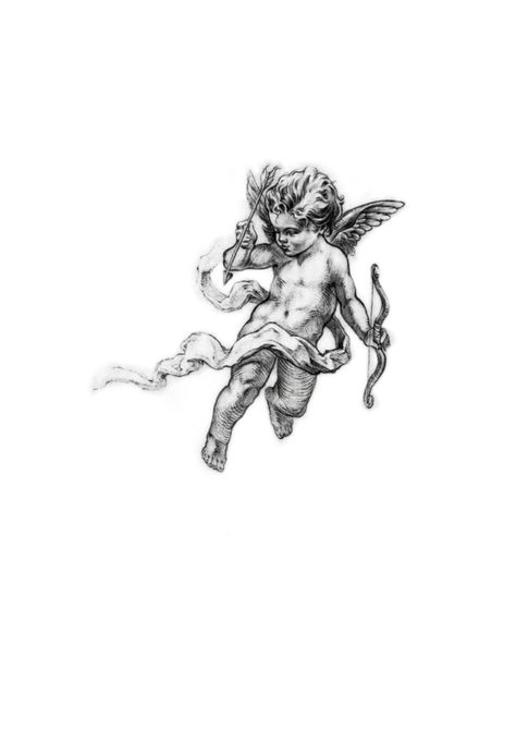 Cherub Tattoo Designs For Men, Small Angel Tattoo Men, Baby Angel Tattoo For Men, Tattoo Cherub, Cherub Tattoos, Cupid Drawing, Cherub Tattoo Designs, Small Angel Tattoo, Cupid Tattoo