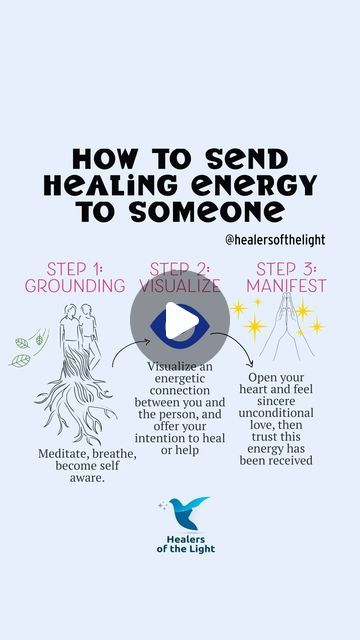 Healers of the Light on Instagram: "Here are the main steps to send healing energy to someone else.⠀⠀
⠀⠀
Keep in mind that another very important factor to working with energy, either to heal or to receive guidance, is being a clear channel yourself.⠀⠀
⠀⠀
This is why I talk so much about food, healing your emotions, detaching from the ego, and forgiving, because these are all keys to becoming clear channels of energy.⠀⠀
⠀
Sending healing energy to someone is as natural as sending a positive thought, good wishes, or a prayer and no, you don’t need to ask permission for that; if the person is willing and open to receive it, they will, if they aren’t, they won’t.⠀
⠀⠀
Sending you all healing energy 🙌🏼
#healing #energy #reels #inspiration" Sending Healing Energy, Food Healing, A Positive Thought, Open To Receive, Positive Thought, The Ego, Good Wishes, Energy Work, Healing Energy