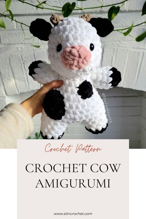 Learn how to crochet this adorable cow amigurumi with our easy-to-follow pattern. This pattern is perfect for beginners and makes a great gift for any animal lover.

#crochet #amigurumi #cow #animal #pattern #diy #crafts. #Amigurumi_Patterns #Crocheted_Cow_Pattern #Easy_Beginner_Crochet_Patterns #Amigurumi_Cow Crochet Cow Stuffed Animal Free Pattern, Crocheted Cow Pattern Free, Free Crochet Cow Pattern, Crochet Cow Free Pattern, Crochet Cow Pattern, Cow Crochet, Free Cow Crochet Patterns, Cow Crochet Pattern Free, Crocheted Cow Pattern