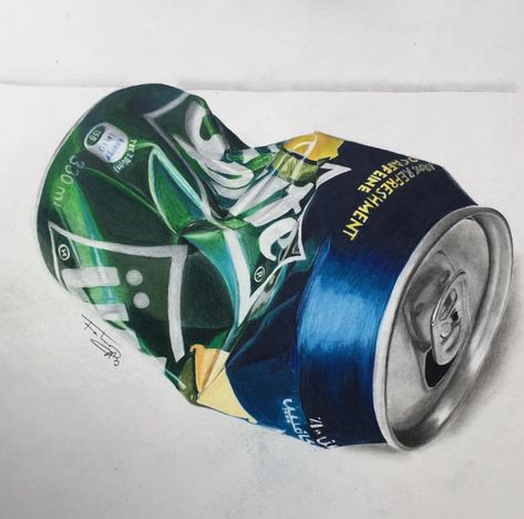 Sprite - 15hr fabercastell acuarela draw Soda Can Drawing, Can Drawing, Highschool Art, Igcse Art, Waste Art, Drink Art, 2d Design, Gcse Art, Ap Art