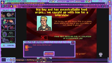 Hypnospace Outlaw, Global Village, Got Game, Adventure Game, New Games, Game Show, Treasure Hunt, News Games, Big Boys