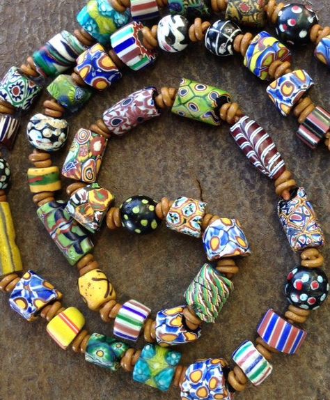 Millefiori Beads, Ancient Roman Glass, Jewerly Beads, African Trade Beads, Murano Glass Beads, Chakra Jewelry, Beaded Jewelry Designs, Unusual Jewelry, African Beads