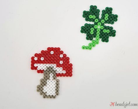 Mushroom Perler Pattern, Mushroom Fuse Bead Patterns, Mushroom Hama Beads, Perler Bead Patterns Mushroom, Mushroom Perler Bead Patterns, Perler Bead Mushroom, Mushroom Perler Beads, Perler Bead Designs, Melt Beads Patterns