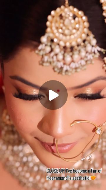 Rakhi thakur on Instagram: "This song 🧡✨✨  MUA RAKHI, what are your thoughts🤩 And for my lovely clients, if you’re looking for a similar subtle yet striking look for your special day , hit the DMs! #DuskyMakeup #Sabyasachilnspired #heeramandi #heeramandimakeuplook (Heeramandi, Heeramandi makeup look, sabyasachi makeup look, lahore, indian makeup artist, trending reels, explore, paasa, tika, nude makeup glam, bridal makeup, indian brides, delhi makeup artist)" Heeramandi Makeup, Bridal Nude Makeup, Heeramandi Look, Royal Bridal Look Indian, Sabyasachi Makeup, Nude Makeup Looks Indian, Bridal Makup, Bridal Makeup Indian, Glam Bridal Makeup