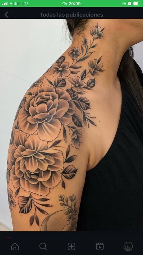 Shoulder And Arm Tattoo, Phoenix Tattoo Feminine, Shoulder Cap Tattoo, Flower Shoulder Tattoo, Tattoo Floral, Faith Tattoo, Flower Tattoo Shoulder, Phoenix Tattoo, Shoulder Tattoo