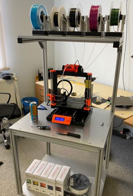 3d Printer Stand, 3d Print Station, 3d Printing Station, 3d Printer Station, Print Shop Ideas, Robotics Lab, Makerspace Design, Printer Station, 3d Print Shop