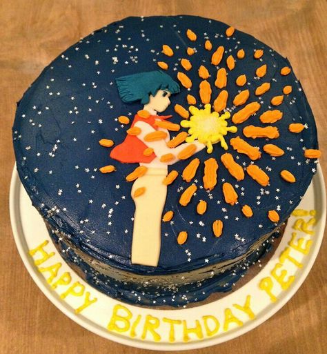 Spirited Away, Studio Ghibli, cake; Anime Food Castle Anime, Cake Paris, Anime Cake, Castle Cake, Cake Blog, Howl's Moving Castle, Cute Birthday Cakes, Snacks Für Party, Howls Moving Castle