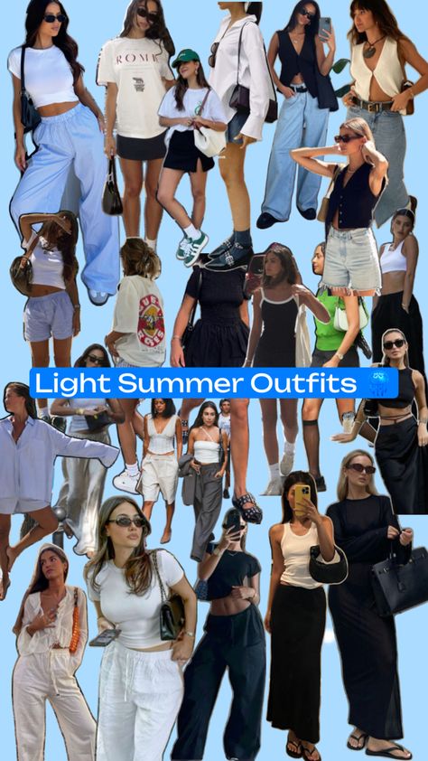 Outfits inspiration from daily to night (summer) Summer In London Outfit, Taiwan Fashion, Summer Night Outfit, Ibiza Outfits, Europe Outfits, London Outfit, Summer Outfit Inspiration, Fashion Hacks Clothes, Day To Night