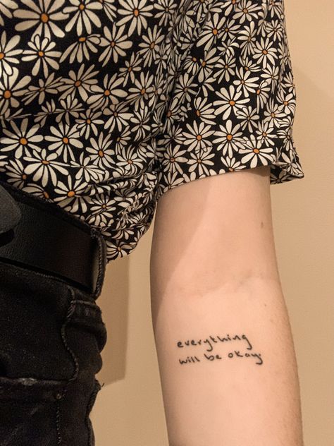 It's Okay Tattoo, Its Okay Tattoo, Okay Tattoo, Everything Will Be Okay, Be Okay, Its Okay, Brain, Tattoos, Art