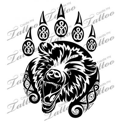 Bear Paw Tattoos, Girl Thigh Tattoos, Girls With Sleeve Tattoos, Tattoo Leg, Bear Tattoos, Paw Tattoo, Tattoo Designs For Girls, Girl Flower, Arrow Tattoos