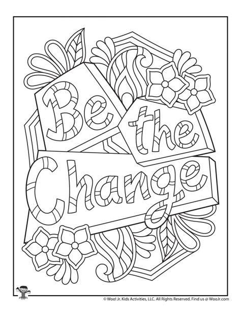 Positive Sayings Adult Coloring Pages | Woo! Jr. Kids Activities Positive Affirmation Coloring Pages, Affirmation Coloring Pages, Change Photo, Coloring Pages Inspirational, Quote Coloring Pages, Mugs Ceramic, Family Coloring, Dog Coloring Page, Printable Coloring Sheets