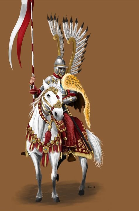 Polish Winged Hussar by ThaneBobo Cossack Warrior, Winged Hussar, Country List, Polish Hussars, Polish Tattoos, Practice Painting, Polish Culture, Polish Winged Hussars, Historical Warriors