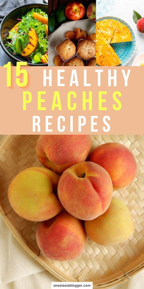 Peach Recipes Dessert Healthy, Fresh Peach Desserts Healthy, Healthy Peaches Recipes, Peach Snacks Healthy, Healthy Snacks With Peaches, Best Fresh Peach Recipes, Frozen Peaches Recipes Healthy, Low Sugar Peach Desserts, What To Do With Peaches Going Bad