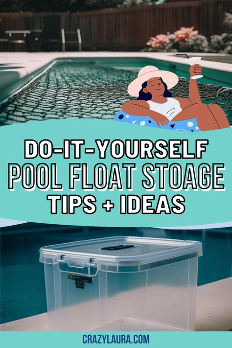 Prepare to bid farewell to your cluttered poolside and dive into the world of DIY pool float storage that will transform your swim space! #DIY #SummerVibes #Organization Pool Float Storage For Winter, Pool Organization Ideas Diy Projects, Pool Float Storage Ideas Diy, Diy Pool Float Storage, Pool Towel Storage Ideas, Pool Float Storage Ideas, Towel Rack Ideas, Pool Towel Storage, Towel Storage Ideas