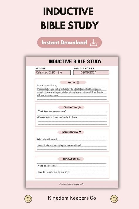 inductive bible, inductive bible study journal, inductive bible study guide Study Templates, Bible Bookmarks, Bible Study Worksheet, Bible Study Template, Faith Planner, Inductive Bible Study, Verse Mapping, Bible Study Printables, Free Bible Study