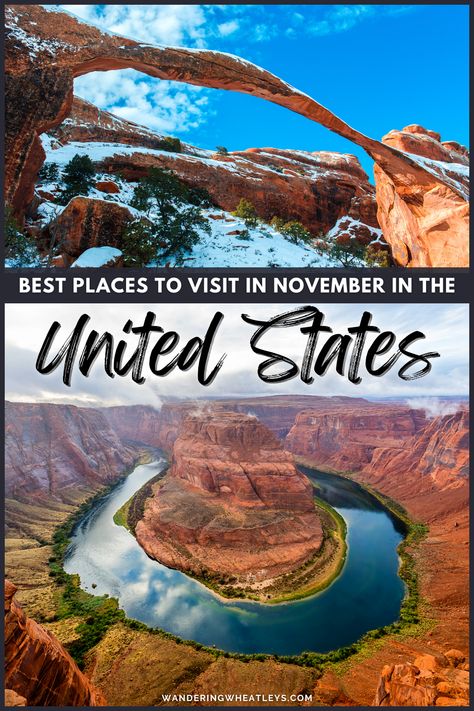 15 Best Places to Visit in The US In November | places in the US to visit in November | best destinations to visit in the US in November | USA travel | best destinations to visit in November in the US | November travel destinations in the US | where to go in November in the US | USA November travel | US vacation in November | places to visit in November in California | southern states to visit in November | US states to travel to in November | places to travel in November | #USA #November November Vacations In The Us, November Travel Destinations In Us, November Vacation Destinations, Best Places To Visit In November, Best Places To Travel In November, Best November Vacations, Colorado In November, Arizona In November, Best Us Vacations