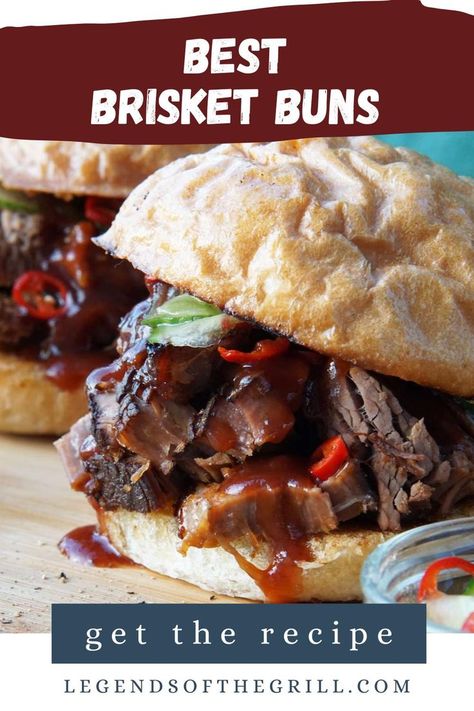 A brisket bun Instant Pot Brisket Recipe, Instant Pot Brisket, Bbq Beef Brisket, Best Brisket, Quick Pickle, How To Cook Brisket, Summer Bbq Recipes, Bbq Recipe, Brisket Recipe