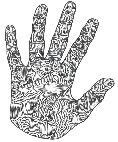 line art drawing of handprint Hand Print Outline, Handprint Drawing, Hand Line Drawing, Line Drawing Hands, Hand Line Art, Crazy Patterns, Arm Drawing, Drawing Line Art, Drawing Hands