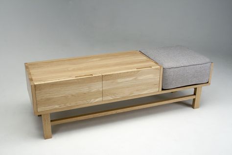 Westend Credenza Bench Shoe Bench, Baltic Birch Plywood, Baltic Birch, Shoe Storage, Birch Plywood, Wood Design, White Oak, Credenza, Plywood