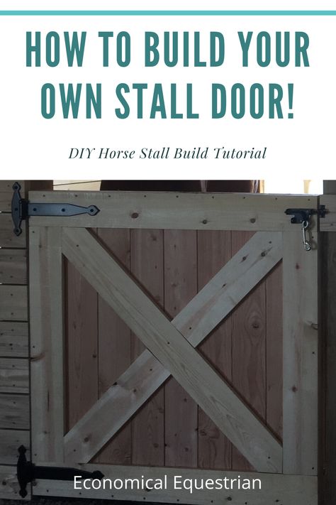 Diy Stall Doors, Horse Stalls Cheap, Equestrian Tips, Horse Stalls Doors, Stall Doors, Small Horse Barns, Diy Horse Barn, Stall Door, Horse Barn Ideas Stables