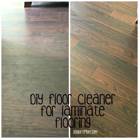 DIY cleaner for laminate flooring (Here is the embarrassing before picture.) I love my laminate flooring, it is the best decision I ever made for my home. That being said, the dark color I chose has a bad habit of getting smudges and streaks on it from feet, the dog, looking at it wrong. I … Floor Cleaner Recipes, Diy Floor Cleaner, Floors Laminate, Diy Cleaner, Cleaning Floors, Hardwood Floor Cleaner, Cleaning Painted Walls, Best Cleaner, Laminate Floors