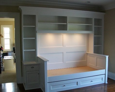 Built in trundle Murphy Bed With Sofa, Build A Murphy Bed, No Beer, Best Murphy Bed, Murphy Wall Beds, Wall Beds, Built In Bed, Murphy Bed Plans, Murphy Bed Diy