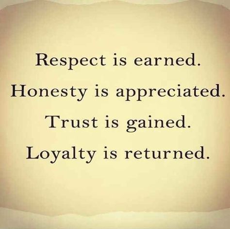 Respect Tattoo, Loyalty Tattoo, Respect Is Earned, Trust And Loyalty, Sink In, This World, Body Art Tattoos, Other People, Best Quotes