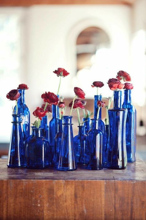 Labor Day Wedding, Blue Red Wedding, Patriotic Wedding, Fourth Of July Party, Red Anemone, Late Summer Weddings, Deco Nature, Themed Desserts, July Wedding